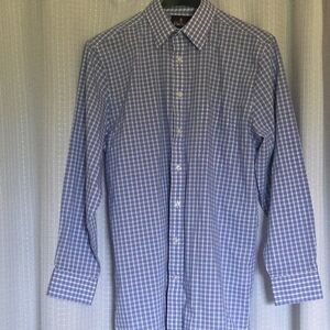 Stafford Men's Plaid Travel Performance Super Shirt Size 15.5 / 32-33